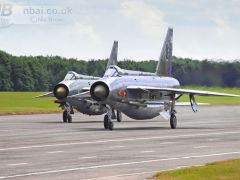 This photo of the two F6 Lightnings of the LPG based at Bruntingthorpe was used as a double page spread in Flypast magazine (2013)