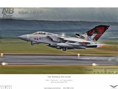 'The Power & The Glory' 617 Squadron 'special tail' GR4 Tornado taking off from RAF Lossiemouth.