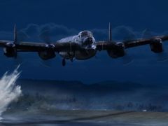 Artwork of AJ-T releasing its 'upkeep' during the attack on the Sorpe Dam.